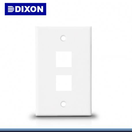 Placa Ejecutiva Vertical de 2 puertos – Blanco DIXON